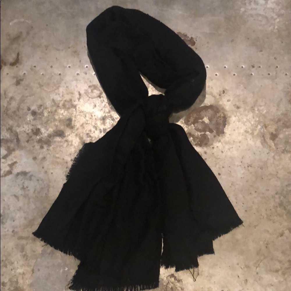 J. McLaughlin Black Wool Scarf
